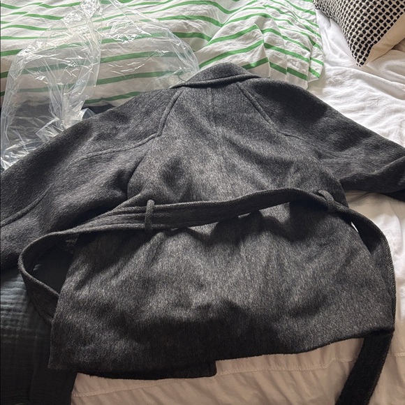 NWT W Concept / RE RHEE Funnel Neck Half Coat in charcoal - Picture 5 of 5